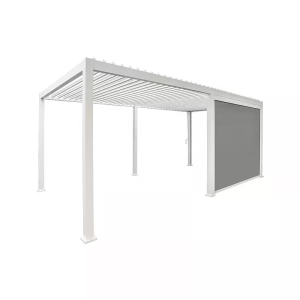 ALUMEL PULL DOWN ZIJSCHERM 300CM - WHITE